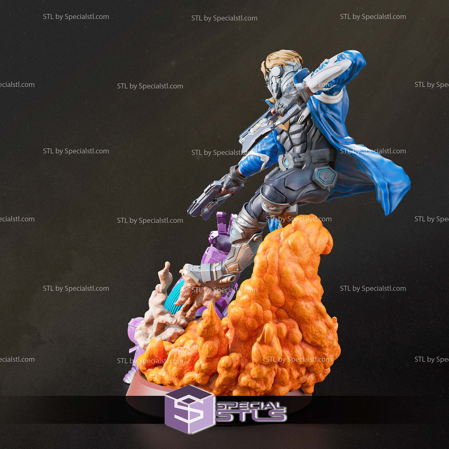Star Lord Marvel Rivals STL Files 3D Model — view 5