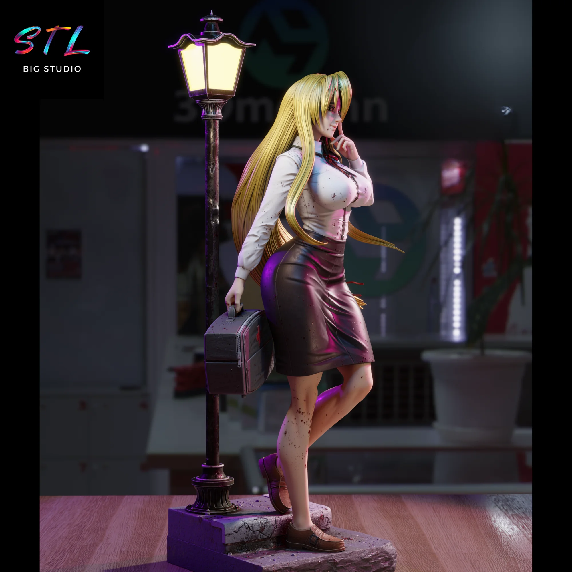 Shizuka Marikawa STL | High School of the Dead | 3D Printing Figure Model — view 2