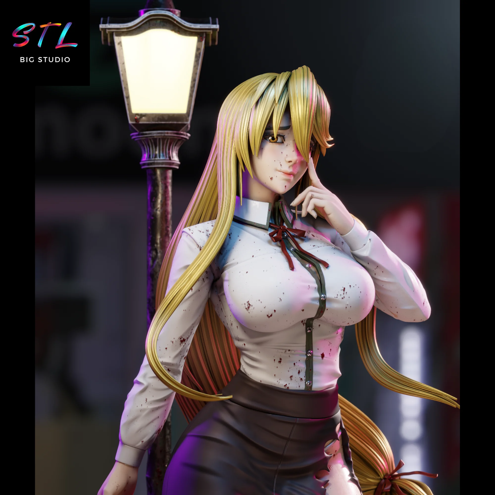 Shizuka Marikawa STL | High School of the Dead | 3D Printing Figure Model — view 6