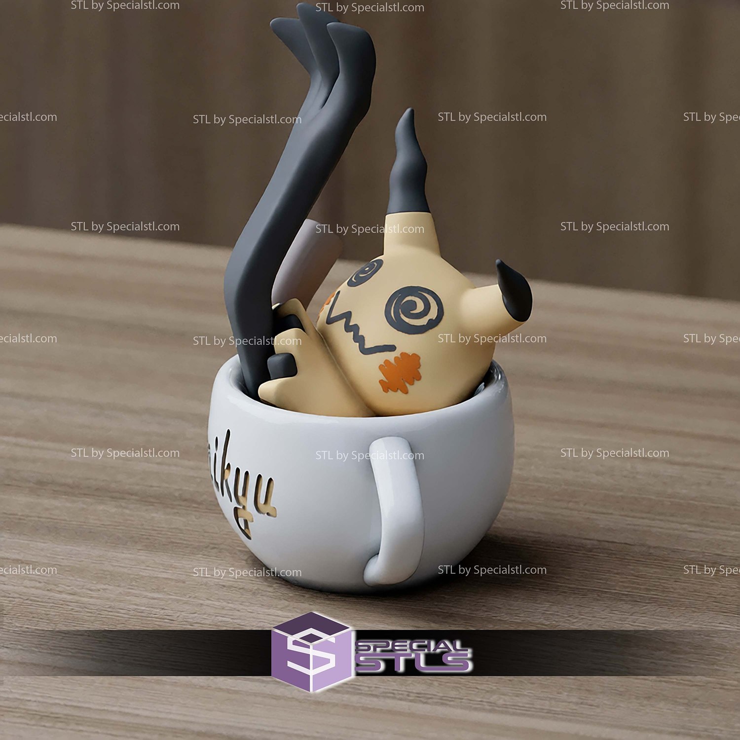 Super Basic Pokemon STL Mimikyu Chill Cup 3D Model — view 2