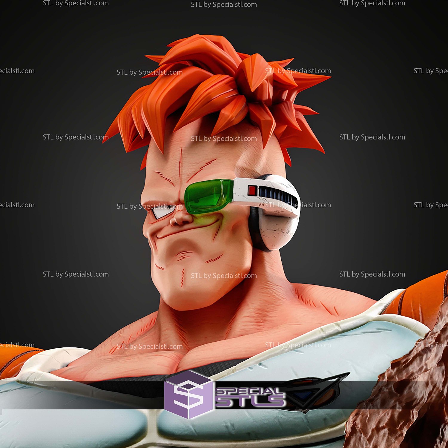 Recoome Bust Ginyu Force STL Files 3D Model — view 2