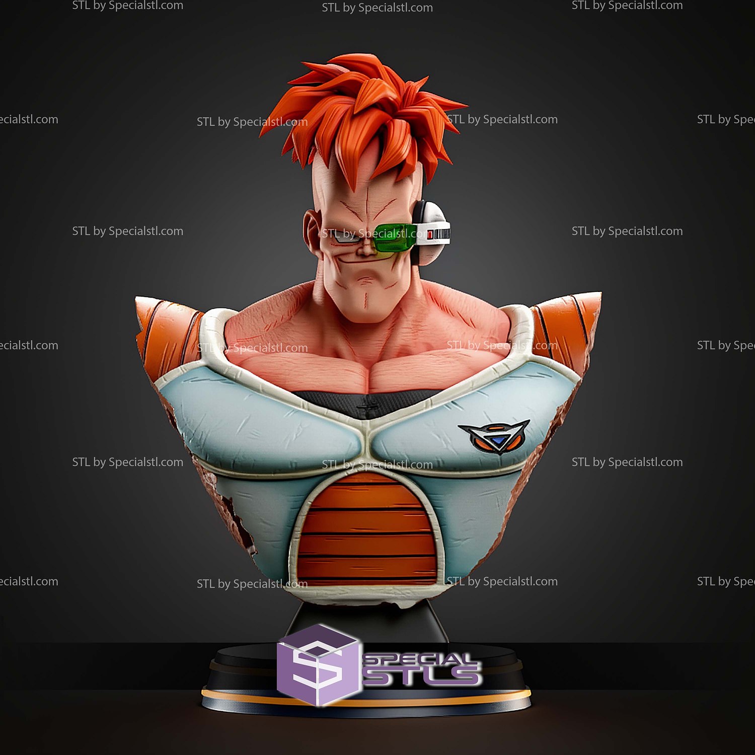 Recoome Bust Ginyu Force STL Files 3D Model — view 3