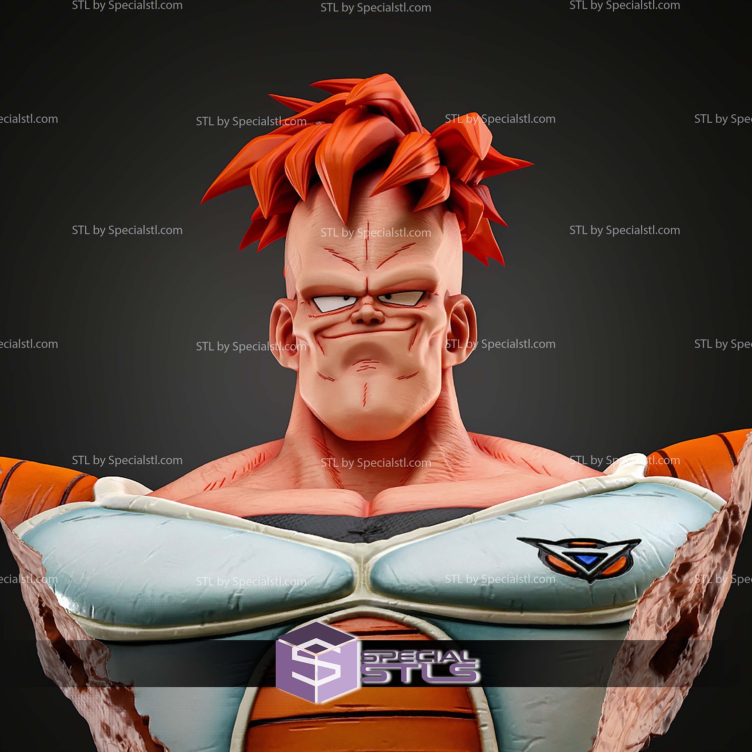 Recoome Bust Ginyu Force STL Files 3D Model — view 4