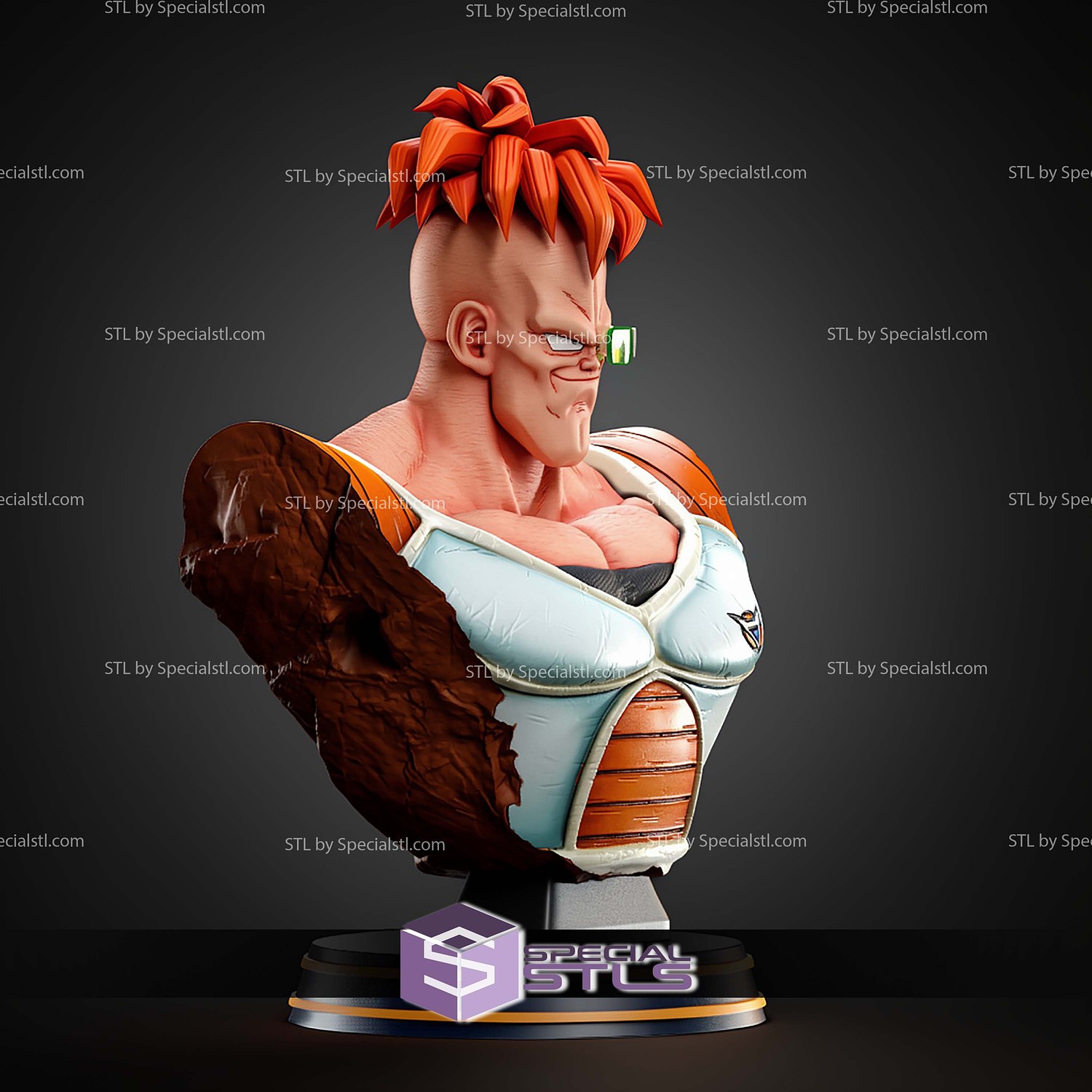 Recoome Bust Ginyu Force STL Files 3D Model — view 5