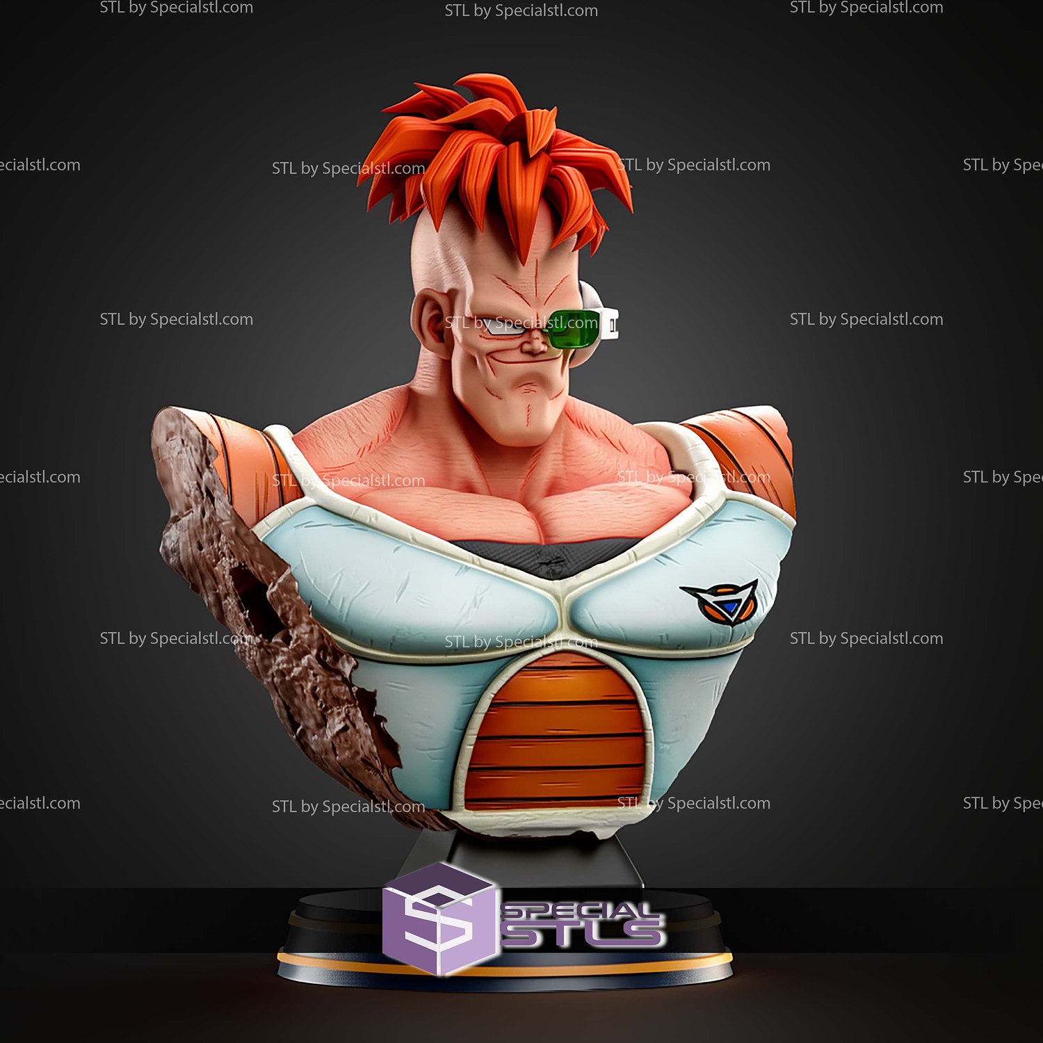 Recoome Bust Ginyu Force STL Files 3D Model — view 7