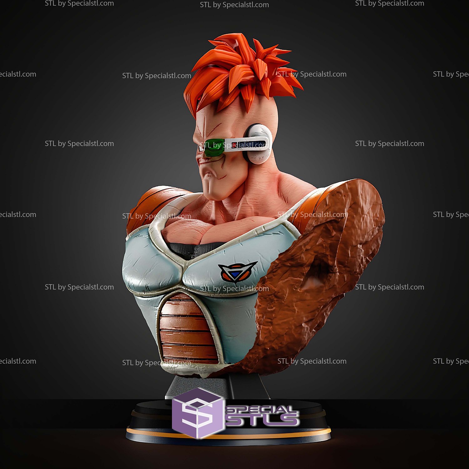 Recoome Bust Ginyu Force STL Files 3D Model — view 8
