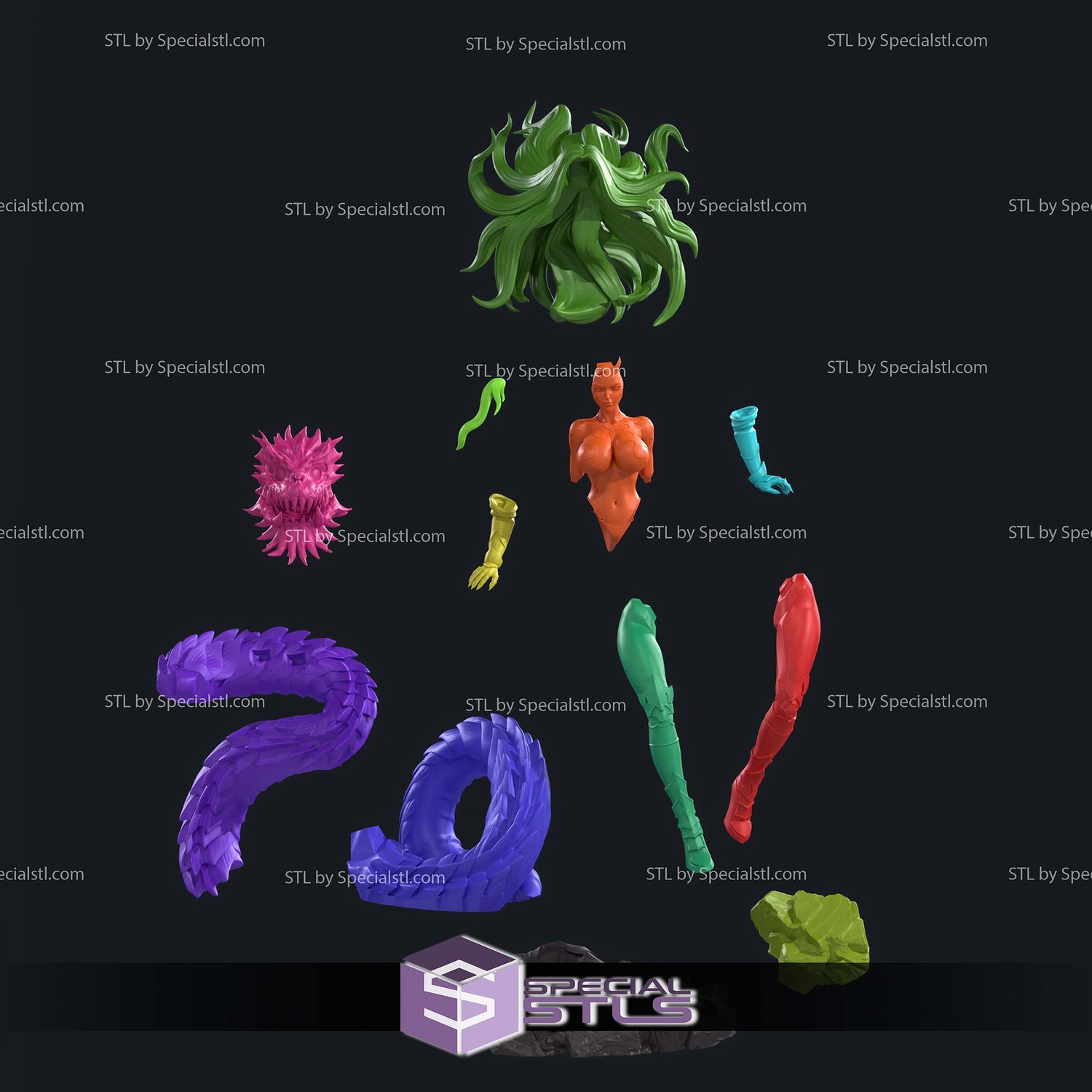 Querehsha Beach Outfit Solo Leveling STL Files 3D Model — view 7