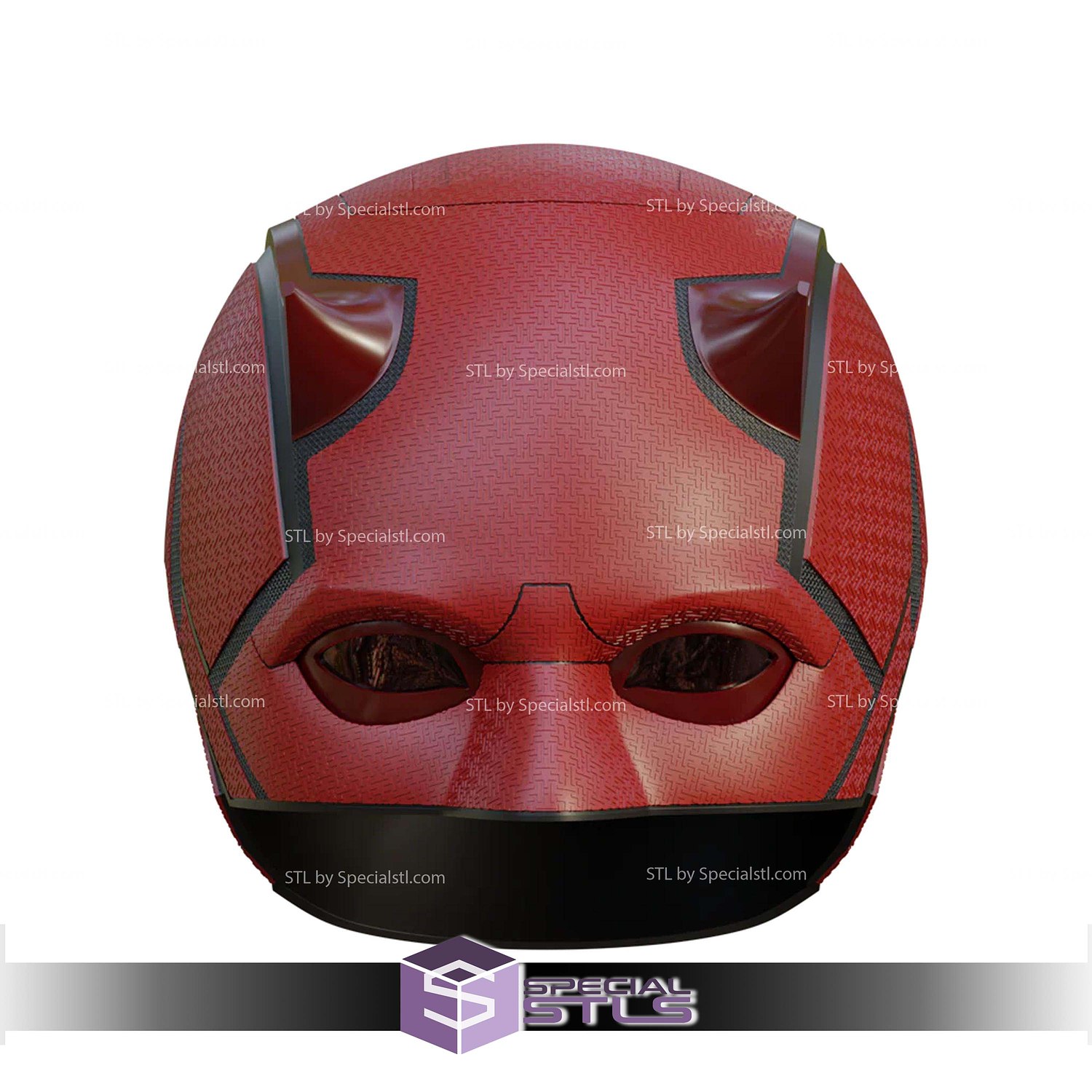 Cosplay STL Files Daredevil Cowl V2 3D Model — view 6