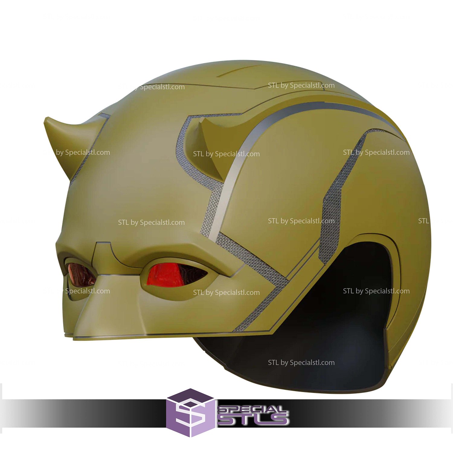 Cosplay STL Files Daredevil Cowl V2 3D Model — view 7