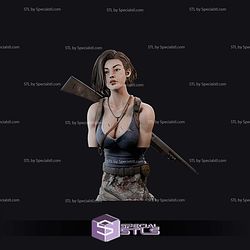 Jill Valentine the Survivor Bust STL Files 3D Model