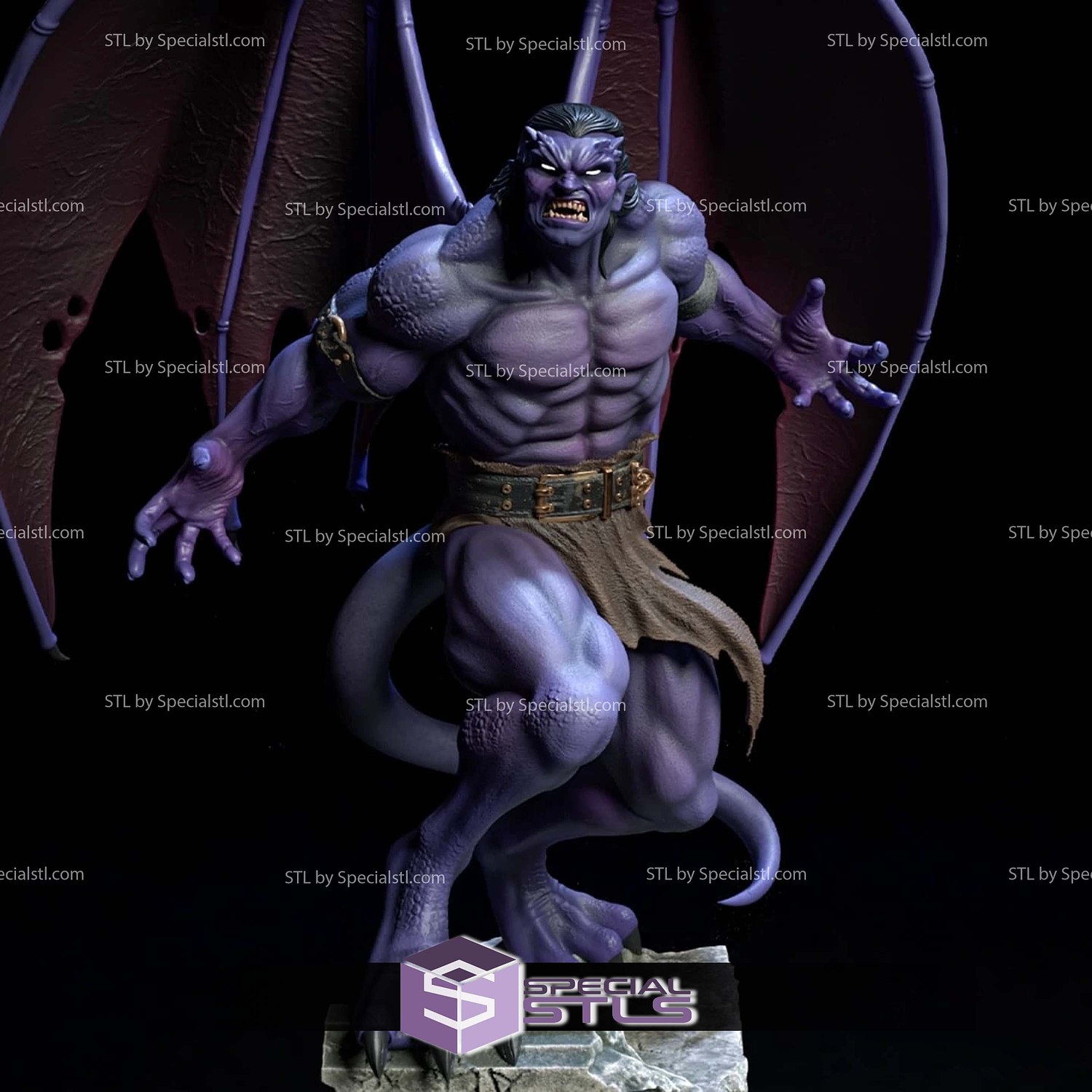 Goliath Angry Gargoyles Sculptures 3D Printing STL Model — view 2