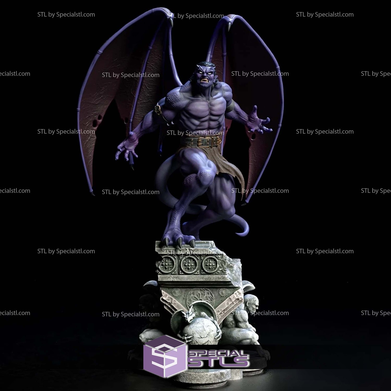 Goliath Angry Gargoyles Sculptures 3D Printing STL Model — view 5