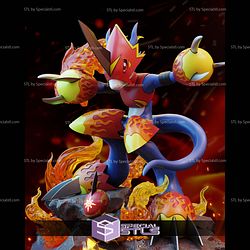 Flamedramon Digimon STL Files 3D Model