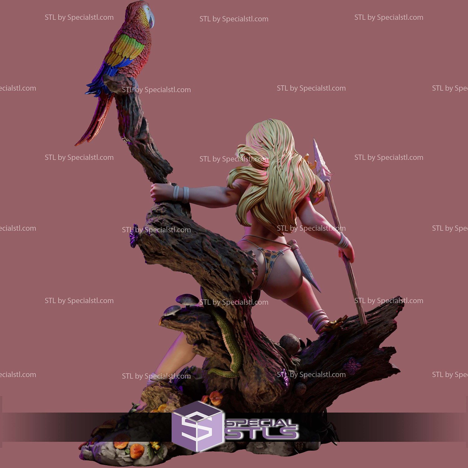 Shanna the She Devil V2 3D Printer Files STL Model — view 2