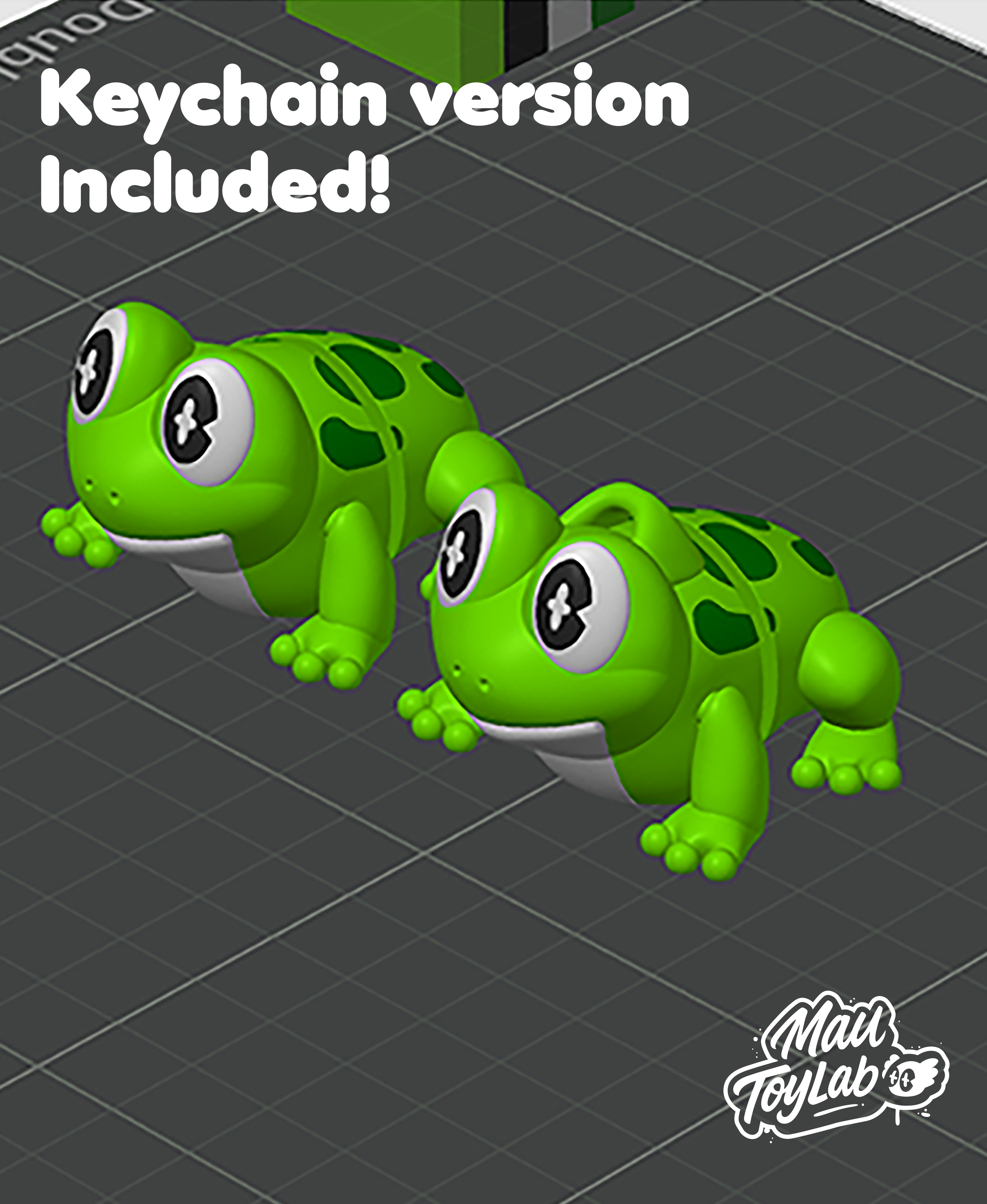 Flexi Frog with Lotus Capsule – Articulated Frog Toy | No Supports 3D 3MF Model — view 6