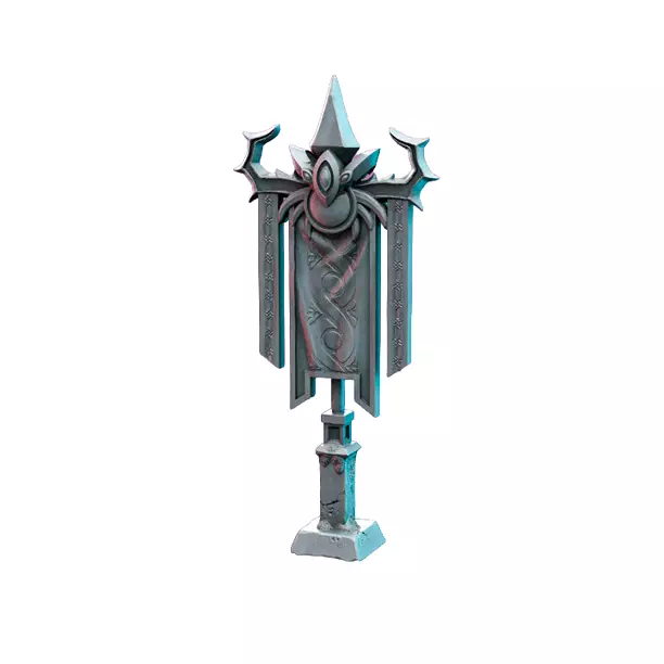 Underwater City Banner VI - Printable Resin Model 3D STL Model