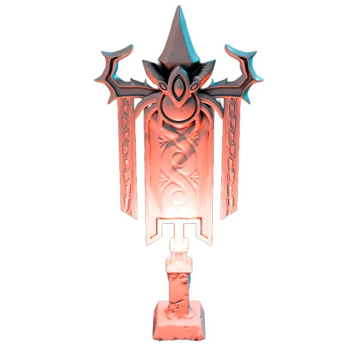 Underwater City Banner VI - Printable Resin Model 3D STL Model — view 3