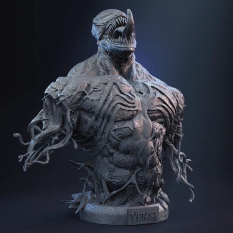 Venom Bust 3D Printer Files | Assembly STL Model