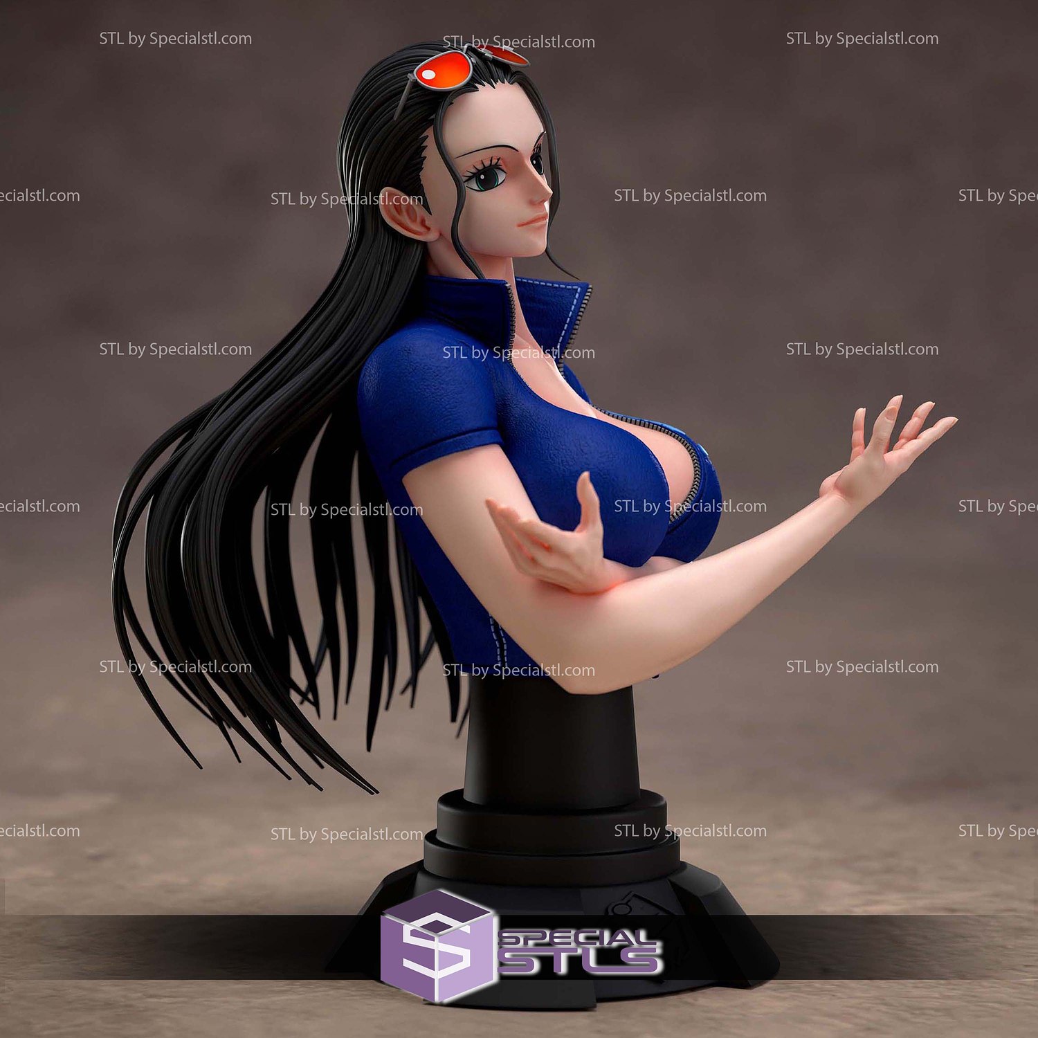 Nico Robin Bust V3 3D Printer Files STL Model — view 3