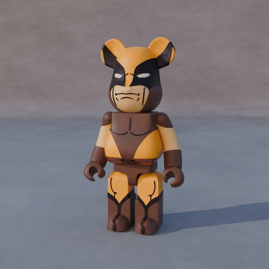 Bearbrick x Marvel X-Men Wolverine 3D STL Model