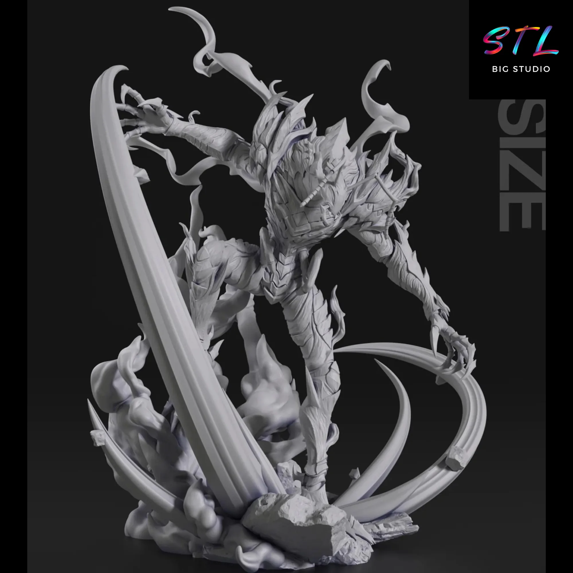 Shadow Beru STL | Solo Leveling | 3D Printable Figure Model — view 3