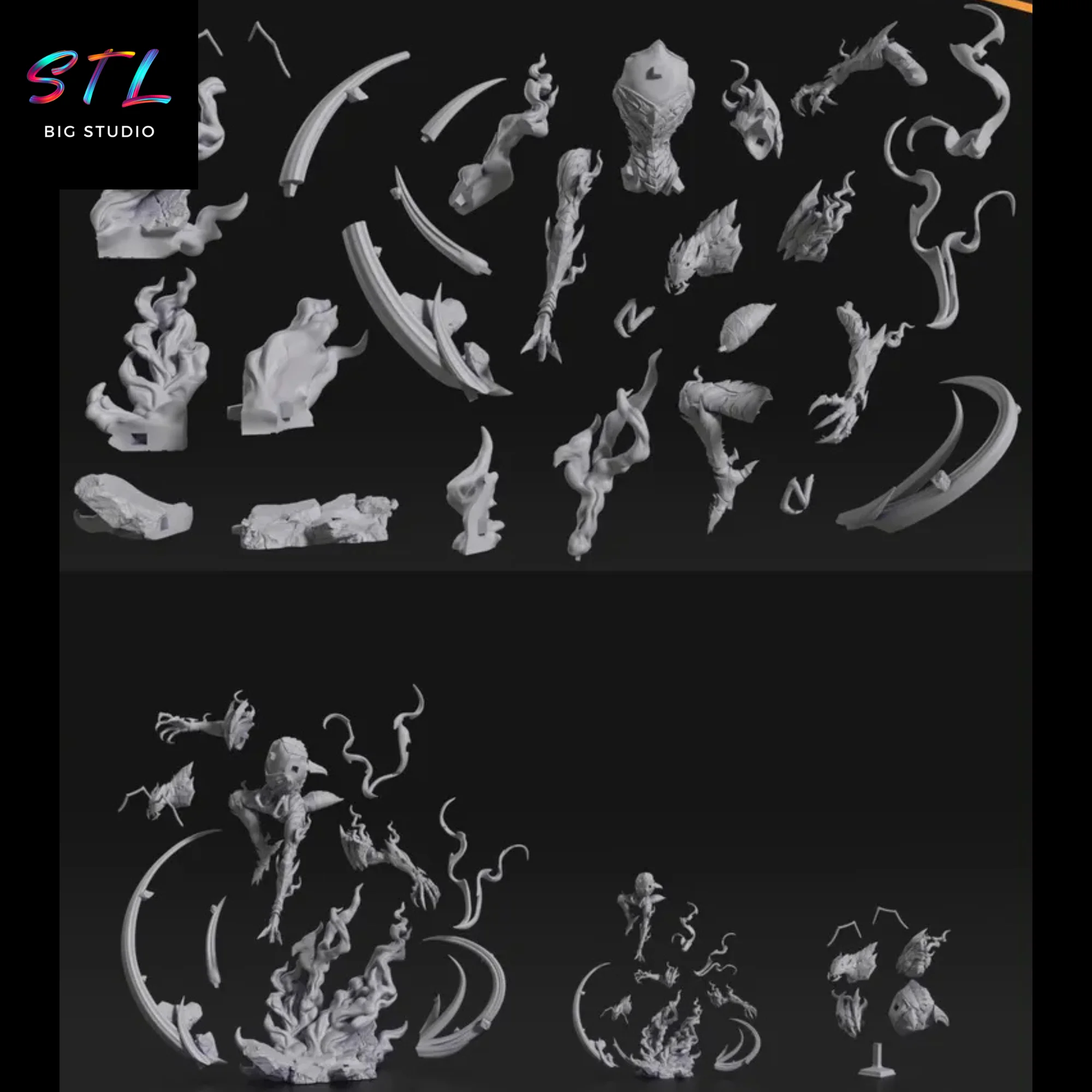Shadow Beru STL | Solo Leveling | 3D Printable Figure Model — view 6