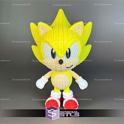 Super Basic STL Knitted Super Sonic 3D Model