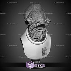 Ackbar Admiral Portrait Bust 3D Print Files STL Model