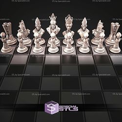 Mini Chess Figures STL Collection 3D Model