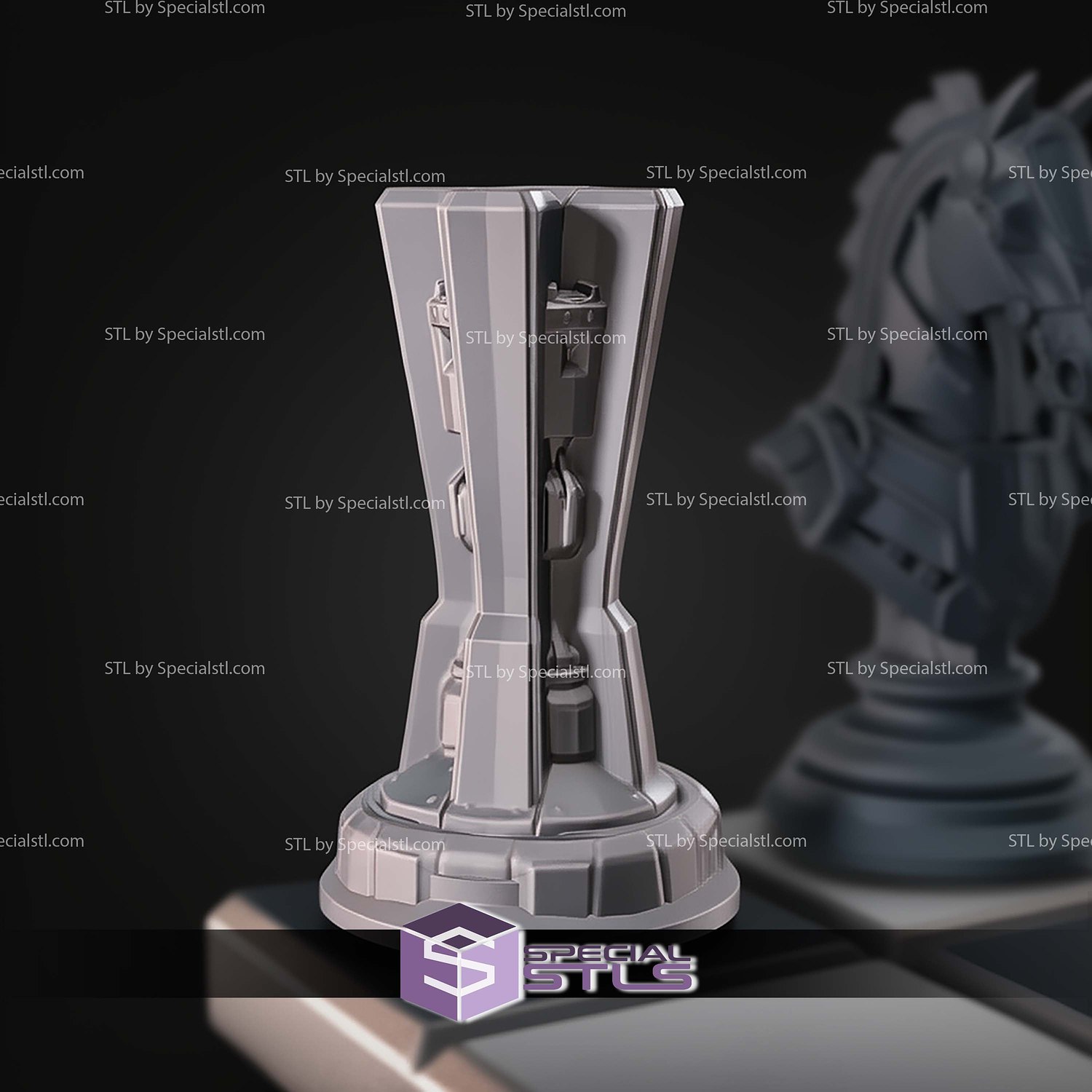 Mini Chess Figures STL Collection 3D Model — view 3