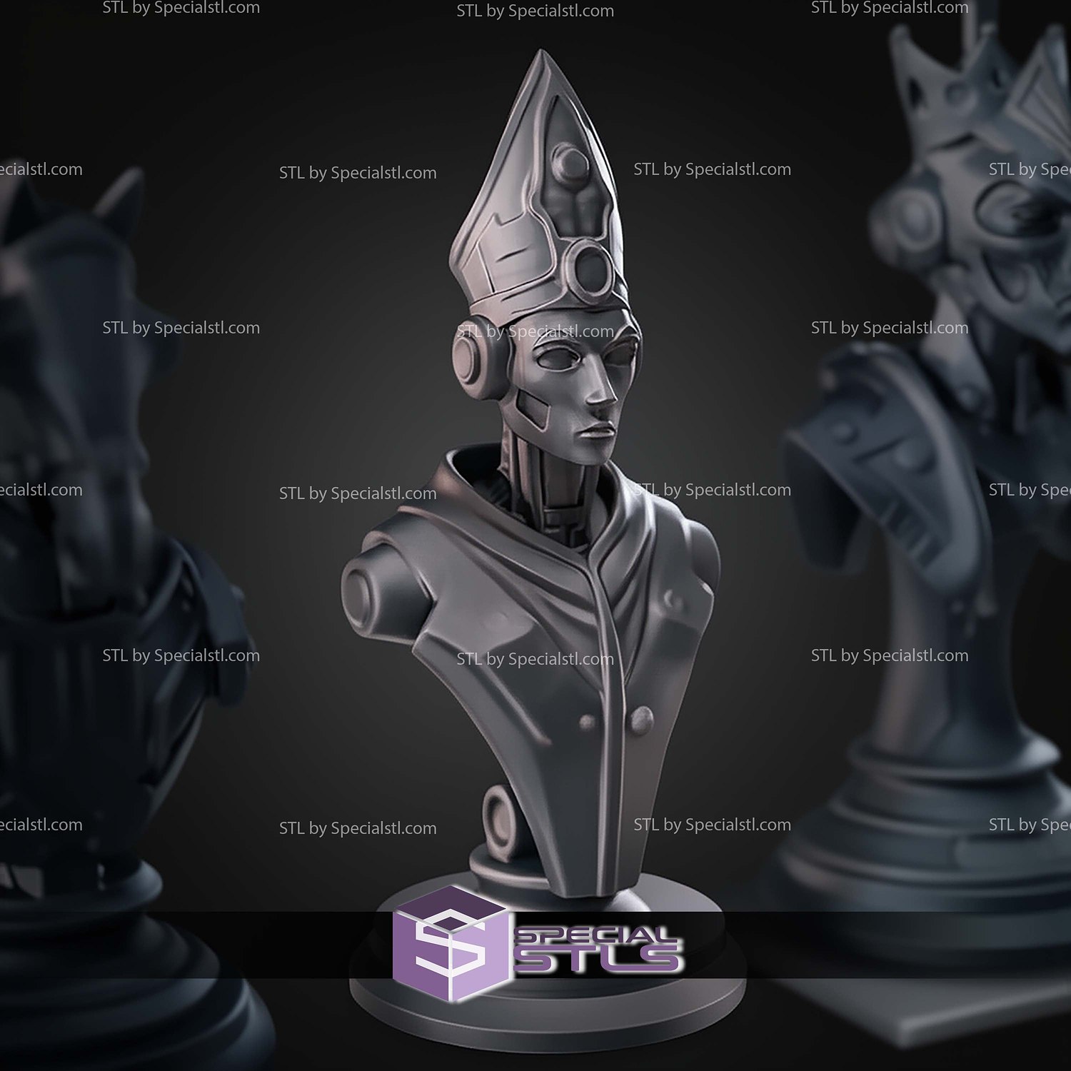 Mini Chess Figures STL Collection 3D Model — view 5