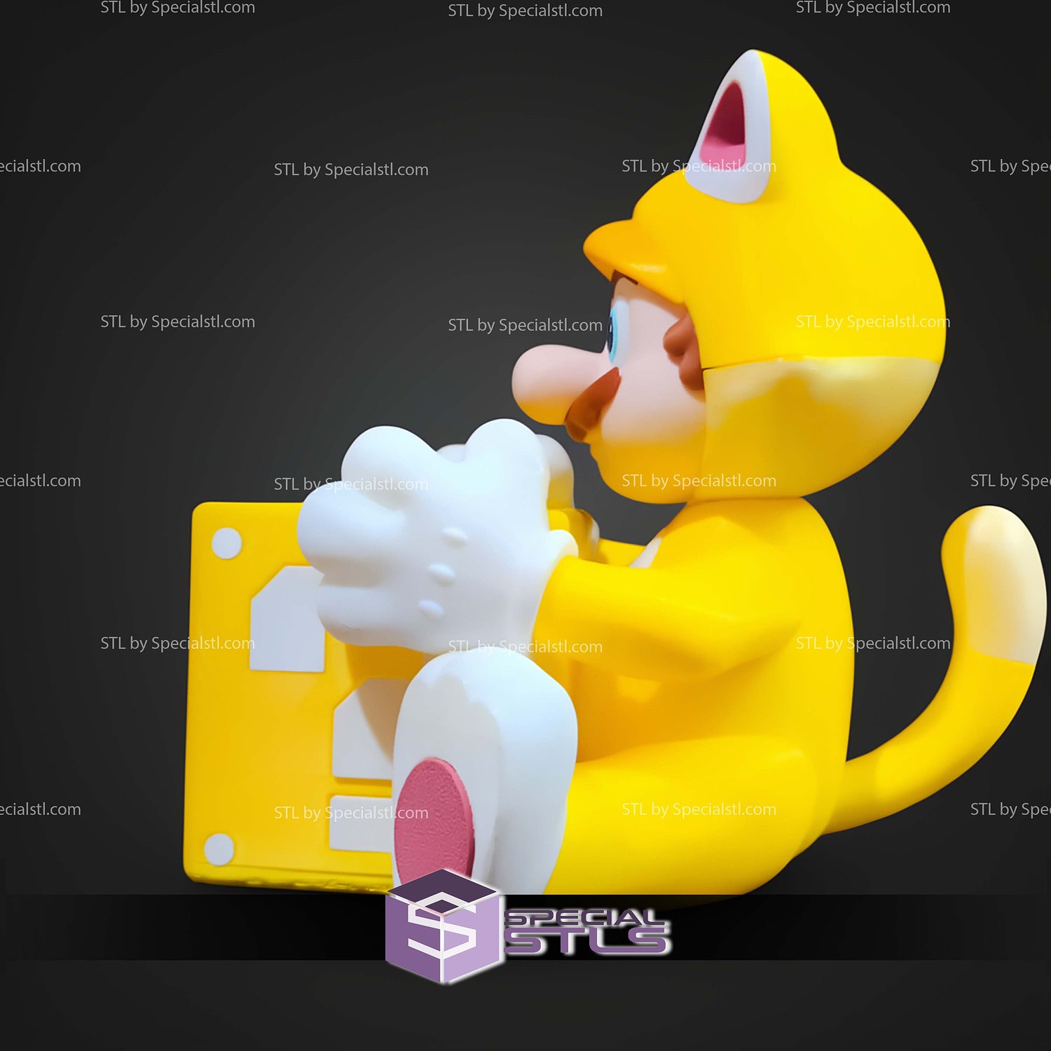 Mario Cat Palomera Popcorn Bucket STL Files 3D Model — view 2