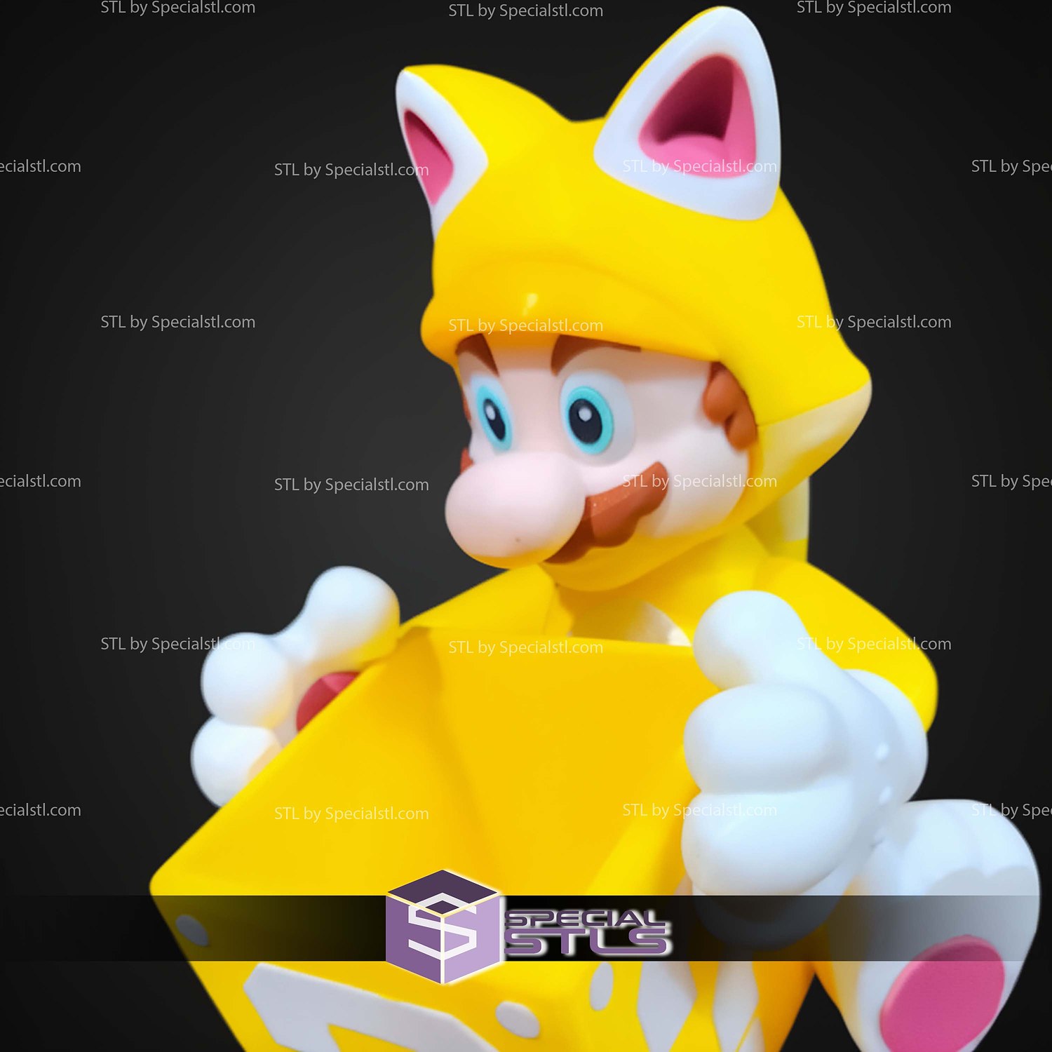Mario Cat Palomera Popcorn Bucket STL Files 3D Model — view 4