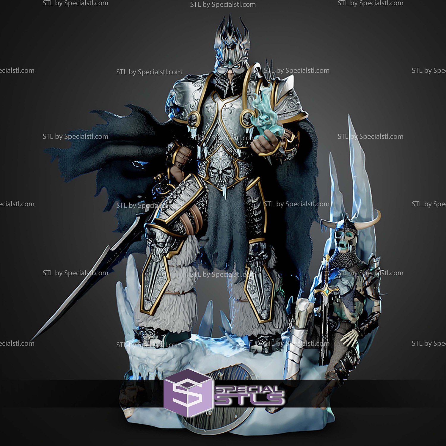 Lich King 1-6 STL Files 3D Model — view 4