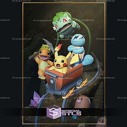 Pokemon Miner STL Files 3D Model
