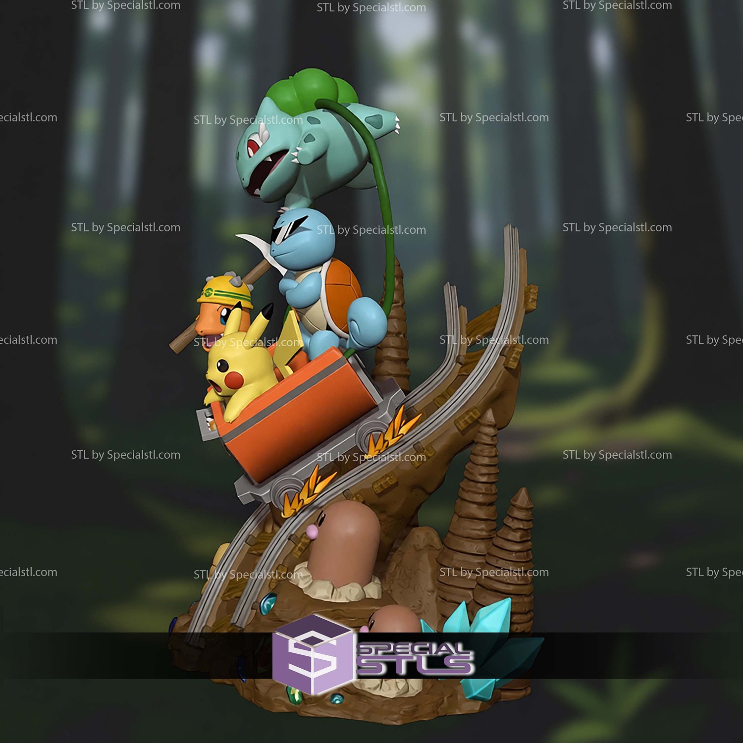 Pokemon Miner STL Files 3D Model — view 3