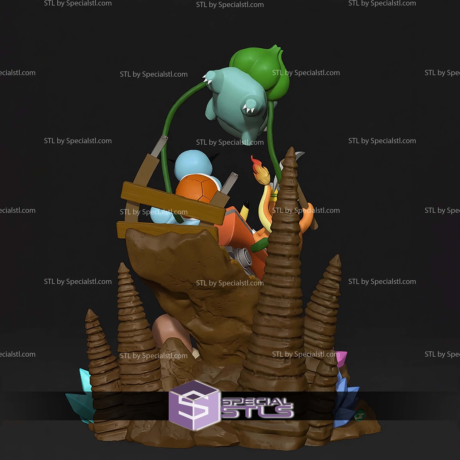 Pokemon Miner STL Files 3D Model — view 4