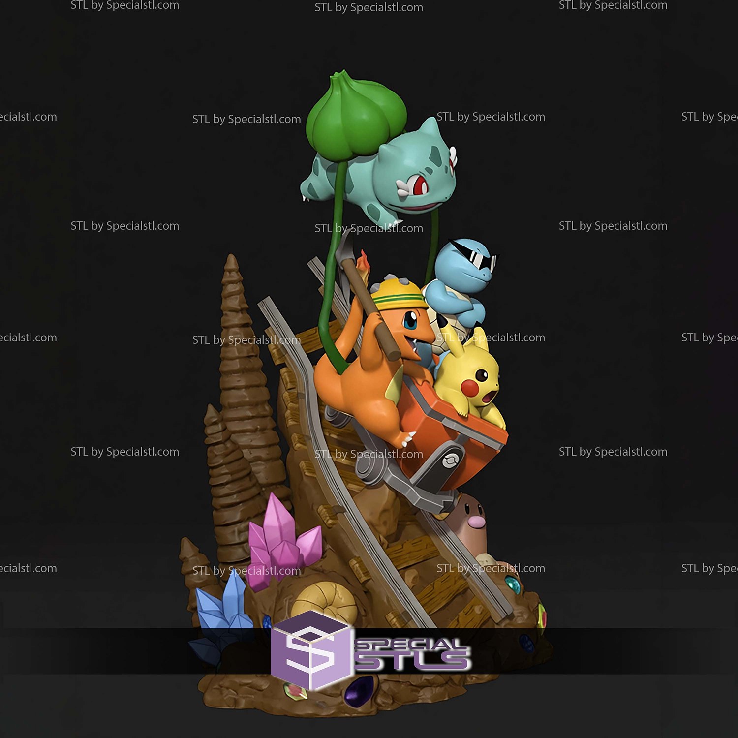 Pokemon Miner STL Files 3D Model — view 5