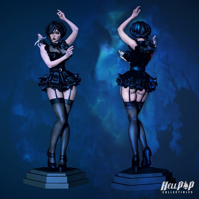Scream Queens Wednesday STL Printable 3D model Model — view 2