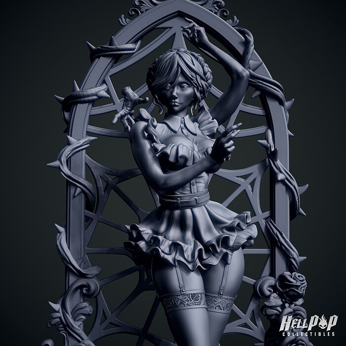 Scream Queens Wednesday STL Printable 3D model Model — view 4