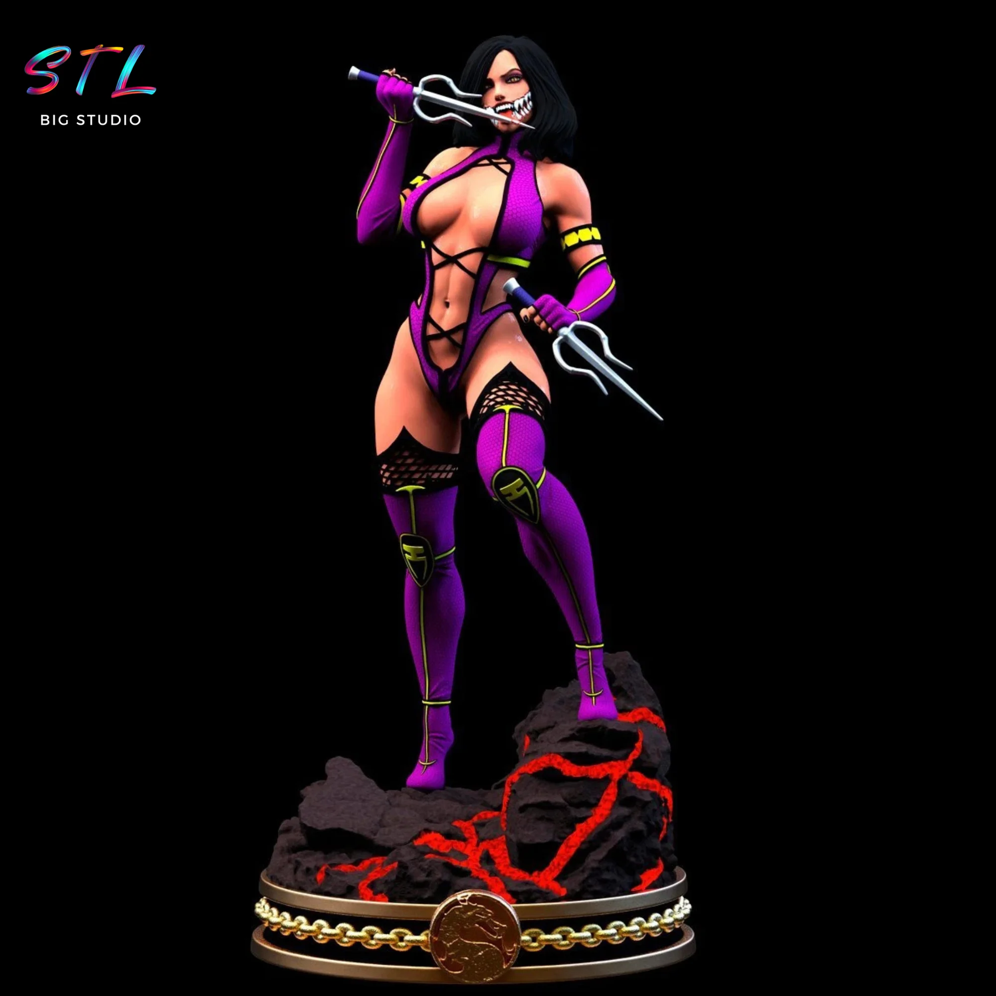 Mileena STL | Mortal Kombat | 3D Figure to Print Model