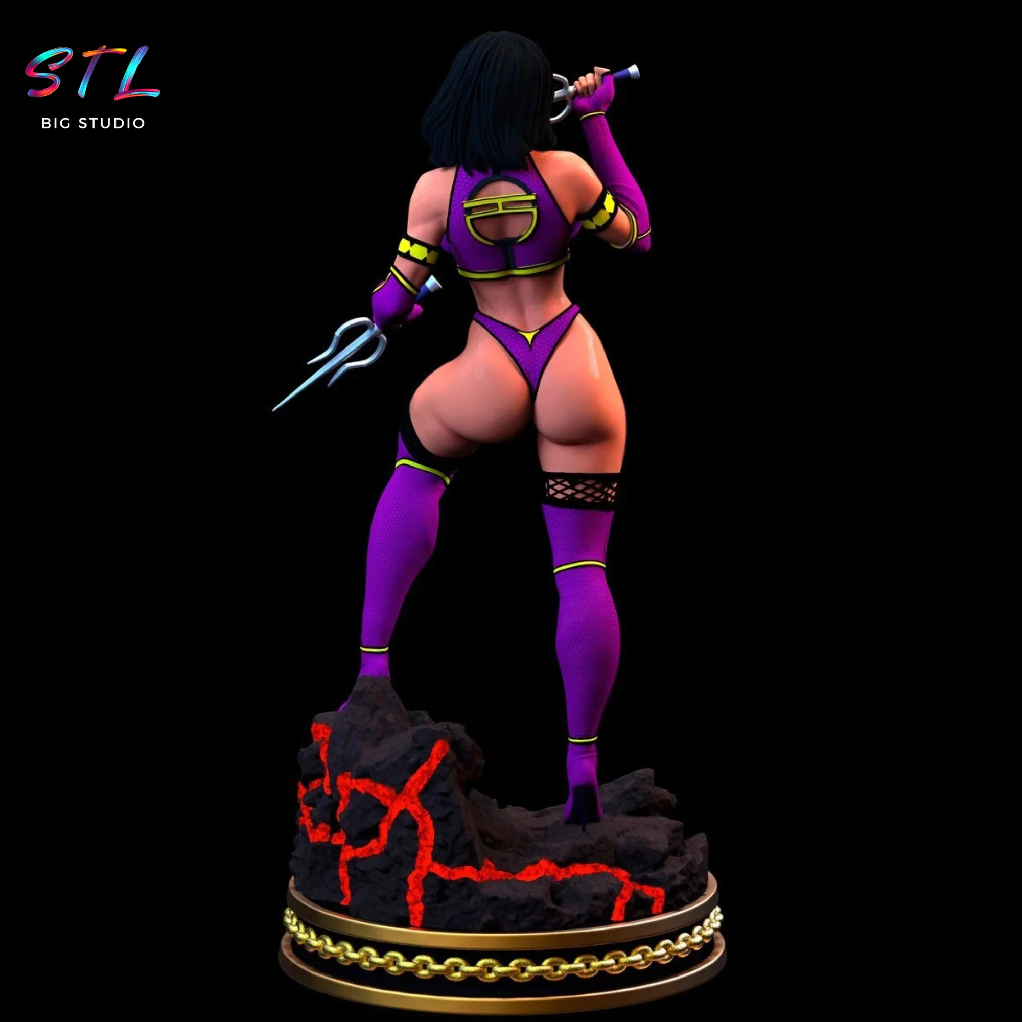 Mileena STL | Mortal Kombat | 3D Figure to Print Model — view 2