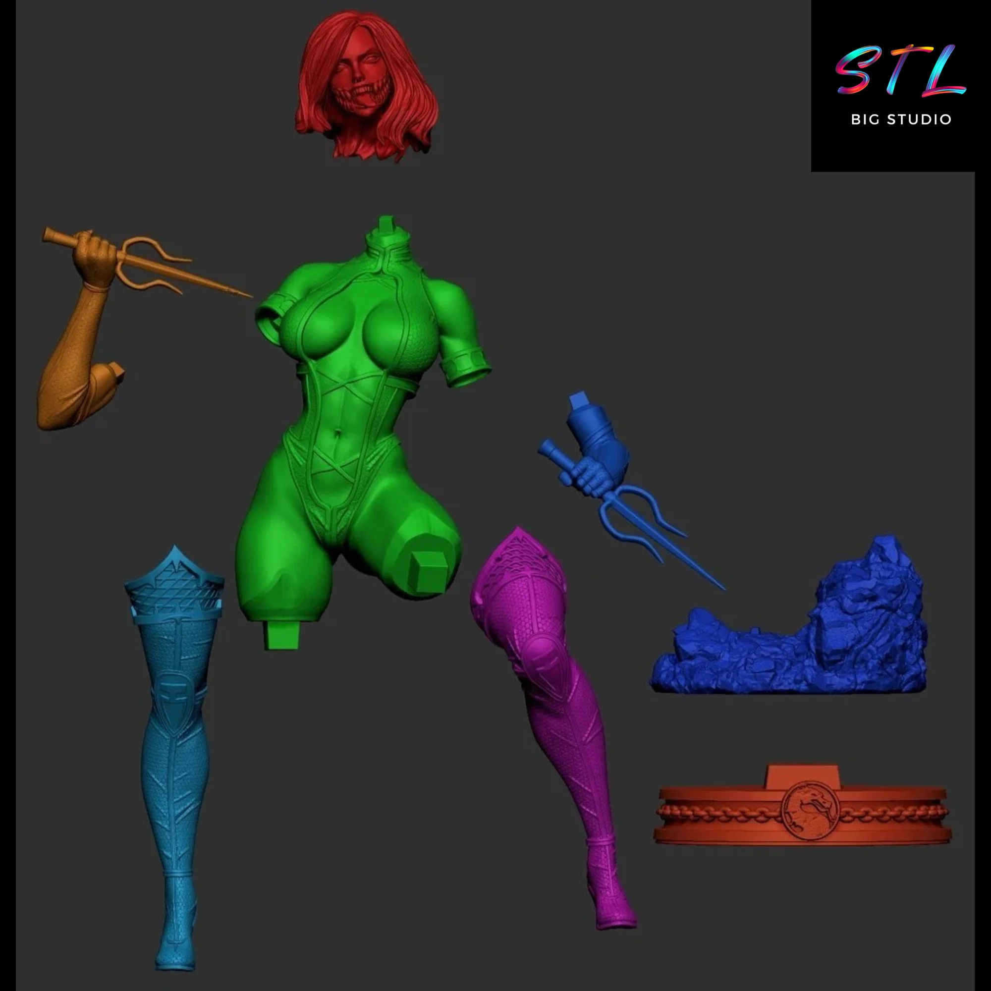 Mileena STL | Mortal Kombat | 3D Figure to Print Model — view 4