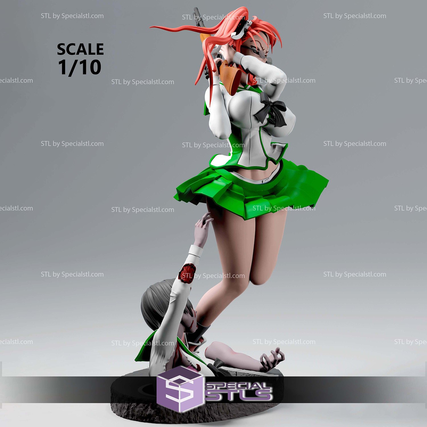 Saya Takagi Sniper Sculptures 3D Printing STL Model — view 2