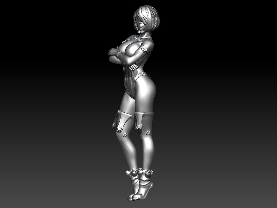 Nier2b reika stand 3D STL Model — view 2