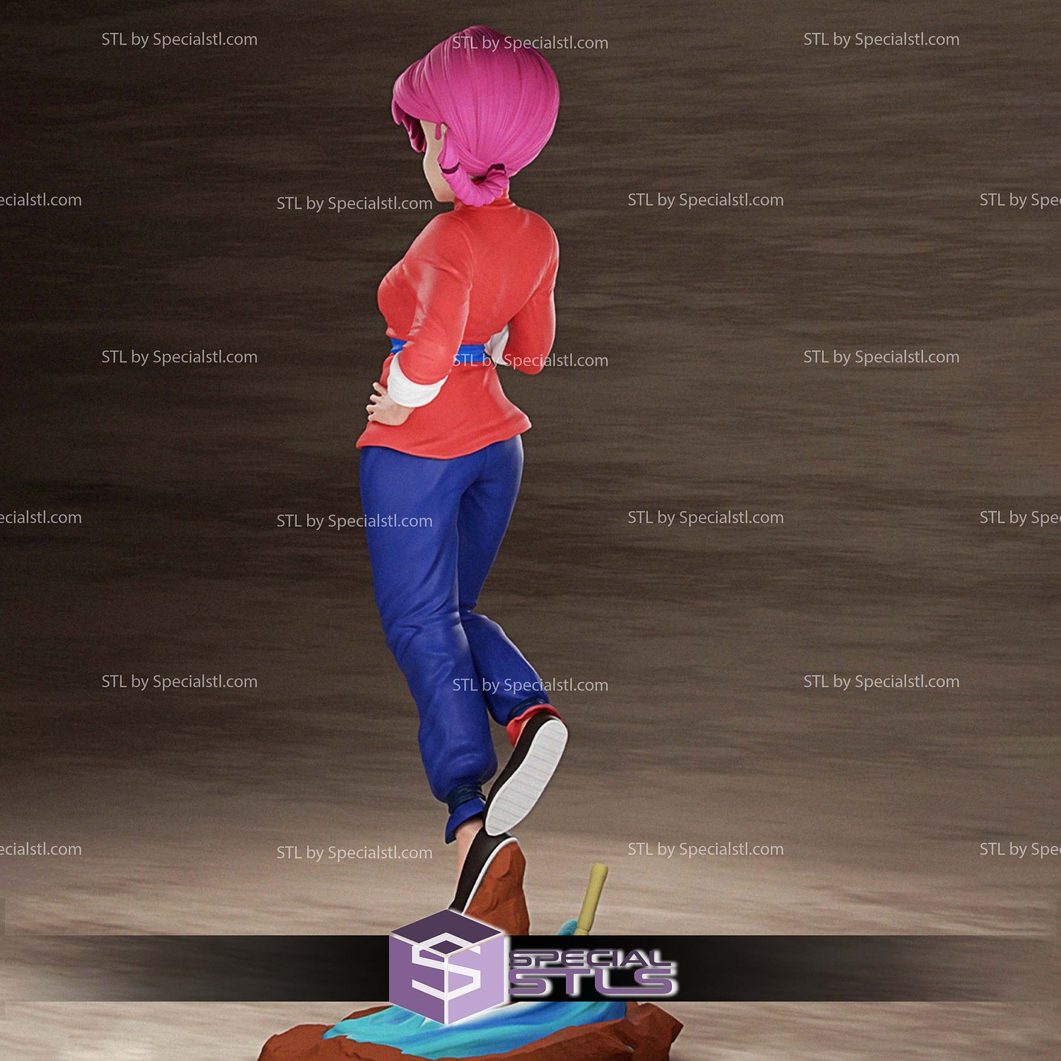 Ranma Water Base Sculptures 3D Printing STL Model — view 4