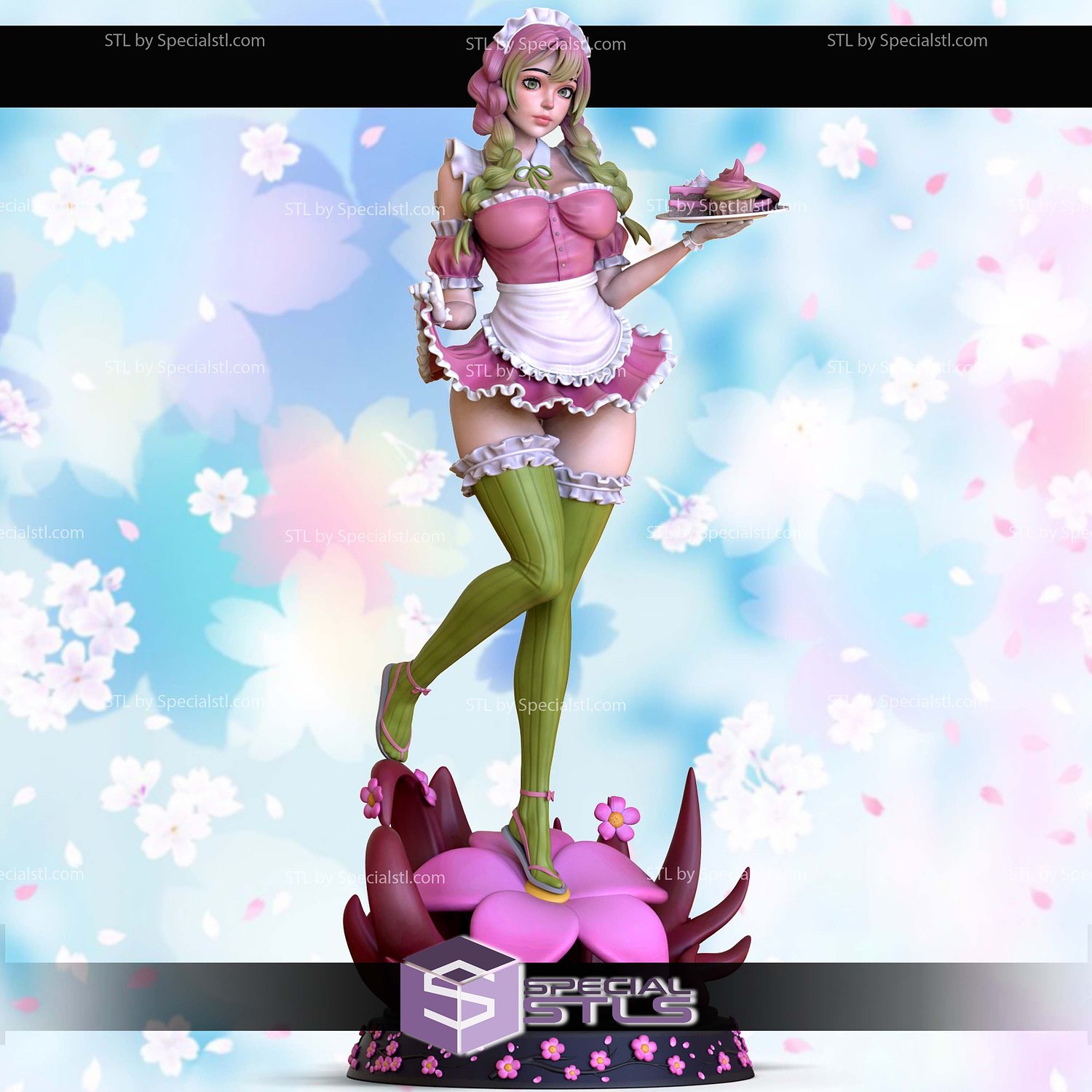 Mitsuri Kanroji Maid 3D Printer Files STL Model — view 3