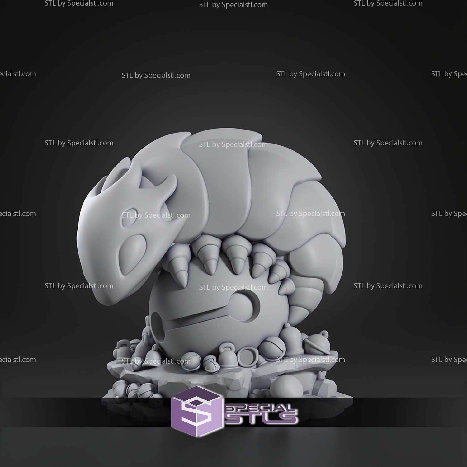 Chibi Bell Beast Hollow Knight STL Files 3D Model — view 3