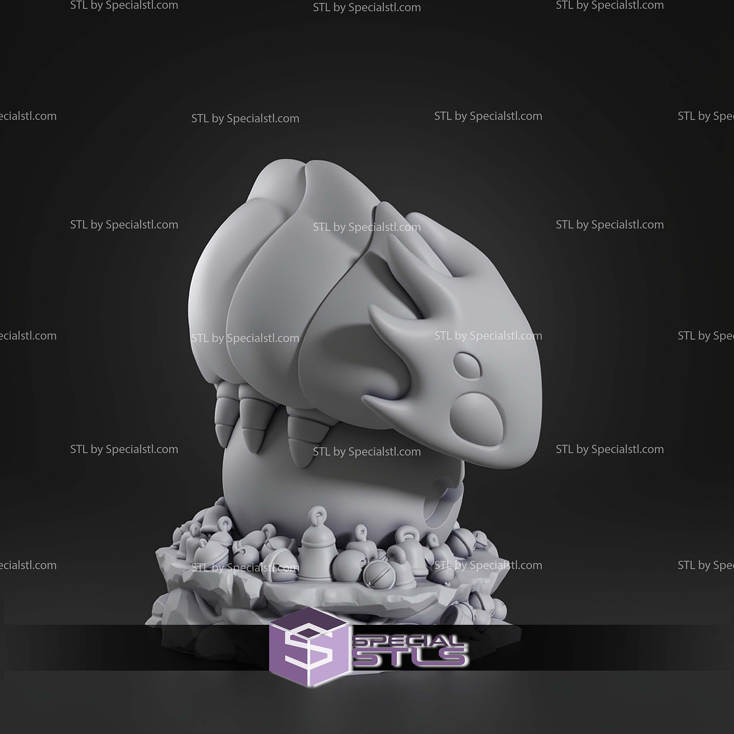 Chibi Bell Beast Hollow Knight STL Files 3D Model — view 4