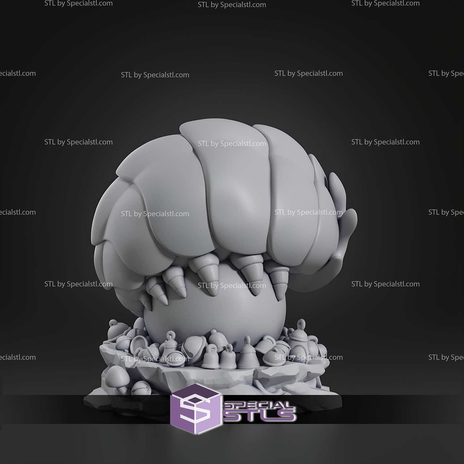 Chibi Bell Beast Hollow Knight STL Files 3D Model — view 5